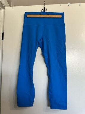 Lululemon Wunder Train Cropped Leggings | Size 10 | Blue (Poolside?)